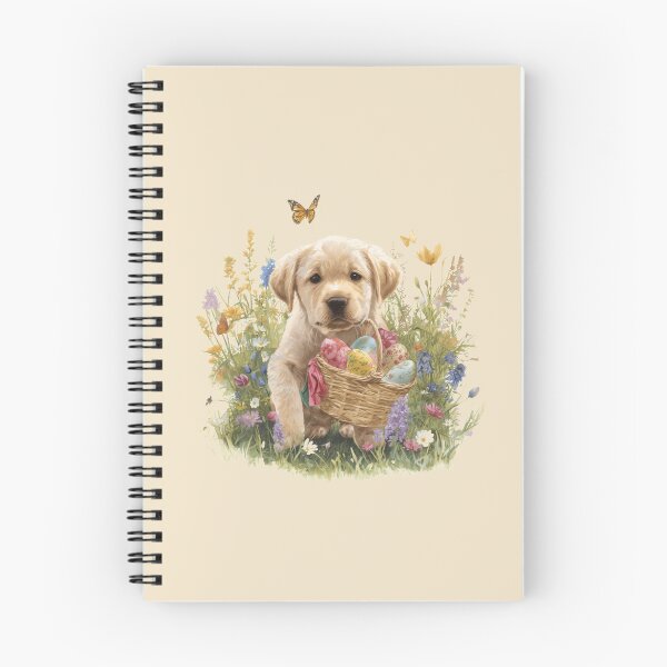 Item preview, Golden Retriever Puppy Easter Basket – Cute Spring Puppy with Easter Eggs designed and sold by Willow & Ink.