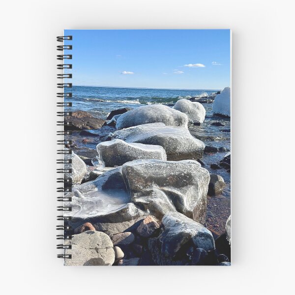 Item preview, Frozen Shoreline: Icy Boulders and Deep Blue Waters designed and sold by Willy1919.
