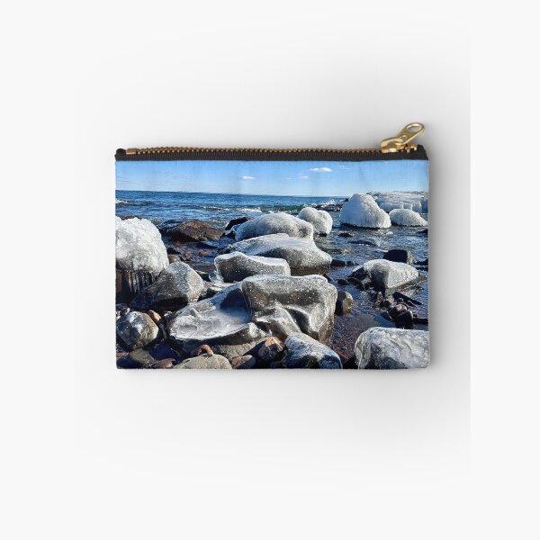 Item preview, Frozen Shoreline: Icy Boulders and Deep Blue Waters designed and sold by Willy1919.