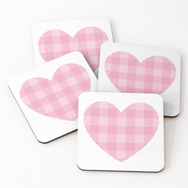 Item preview, Sweet Pink Gingham Heart - Pastel Checkered Aesthetic designed and sold by Artsy Corner.