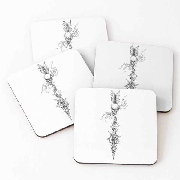 Item preview, Skull and Feather Ornamental Design designed and sold by Carftastic.