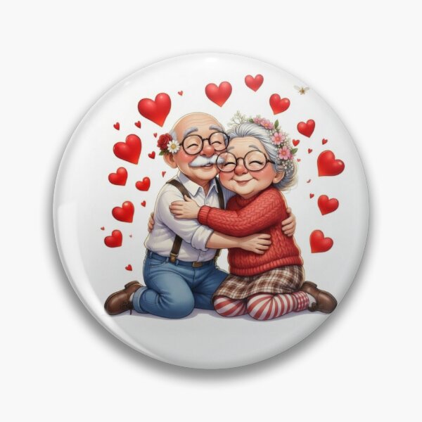Item preview, Everlasting Love: Cute Elderly Couple Hugging designed and sold by HALYNA070824.