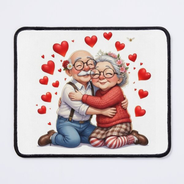 Item preview, Everlasting Love: Cute Elderly Couple Hugging designed and sold by HALYNA070824.