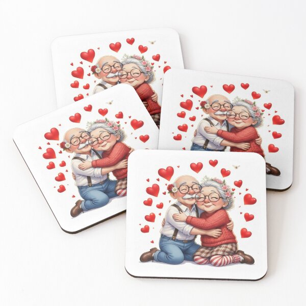 Item preview, Everlasting Love: Cute Elderly Couple Hugging designed and sold by HALYNA070824.
