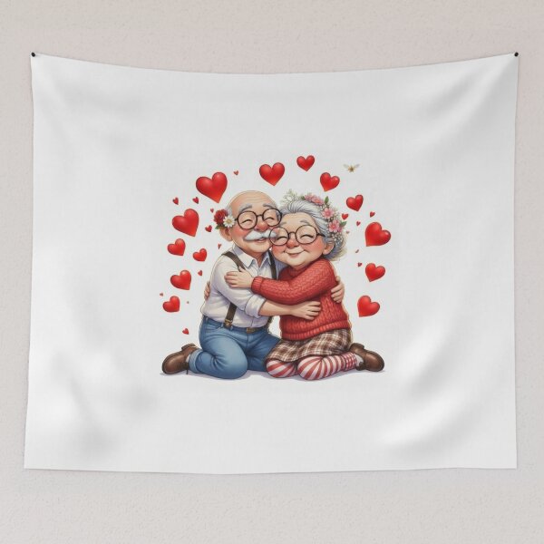 Item preview, Everlasting Love: Cute Elderly Couple Hugging designed and sold by HALYNA070824.