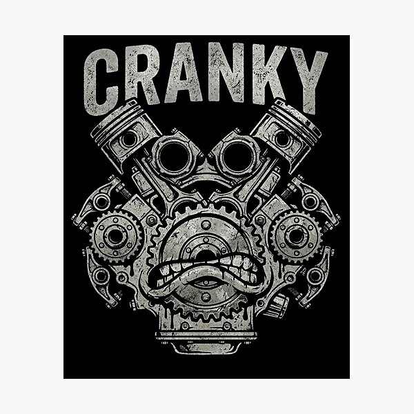Item preview, Cranky Engine Mechanic Humor designed and sold by FreshVibe Prints.