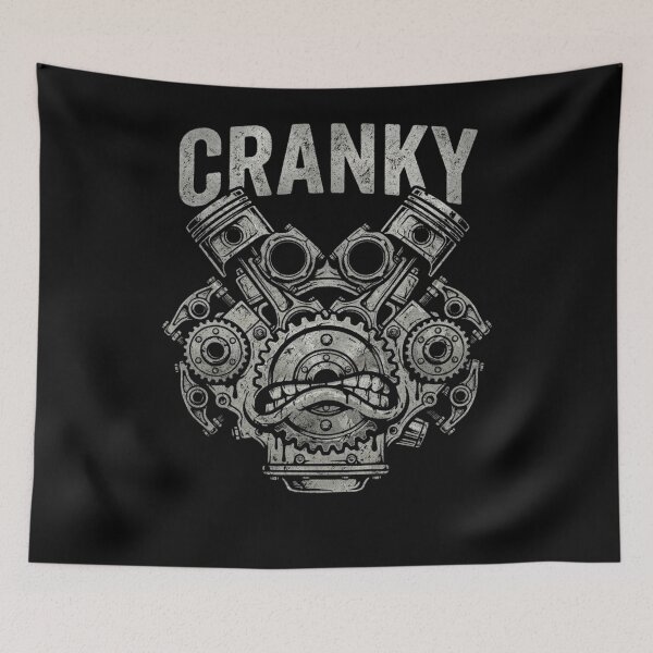 Item preview, Cranky Engine Mechanic Humor designed and sold by FreshVibe Prints.