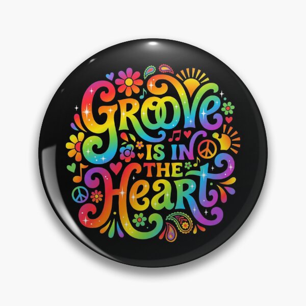 Item preview, Retro Vintage Rainbow Colorful 70s Groove is in the Heart designed and sold by OctGaveAParty.