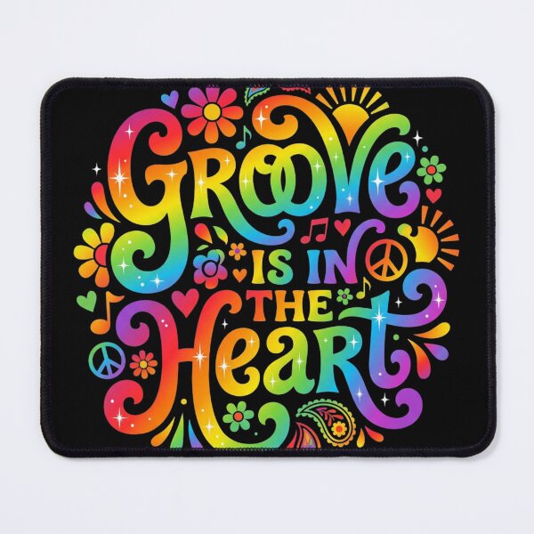 Item preview, Retro Vintage Rainbow Colorful 70s Groove is in the Heart designed and sold by OctGaveAParty.