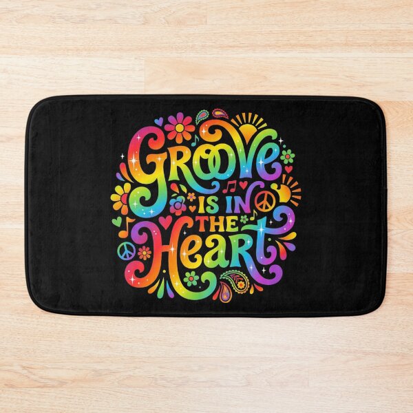 Item preview, Retro Vintage Rainbow Colorful 70s Groove is in the Heart designed and sold by OctGaveAParty.