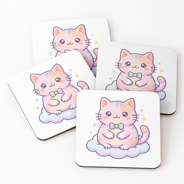 Item preview, Cute Pastel Kawaii Cat – Aesthetic Cartoon Kitty Design designed and sold by NikieesCreation.