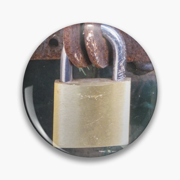 Item preview, Brass Padlock Securing Rusty Metal Hasp on Weathered Green Door, Security and Protection Concept designed and sold by Nmallia.