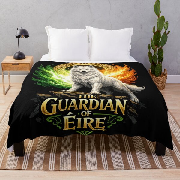 Item preview, The Guardian of Éire – Celtic Wolf Spirit of Ireland designed and sold by bazstees54.