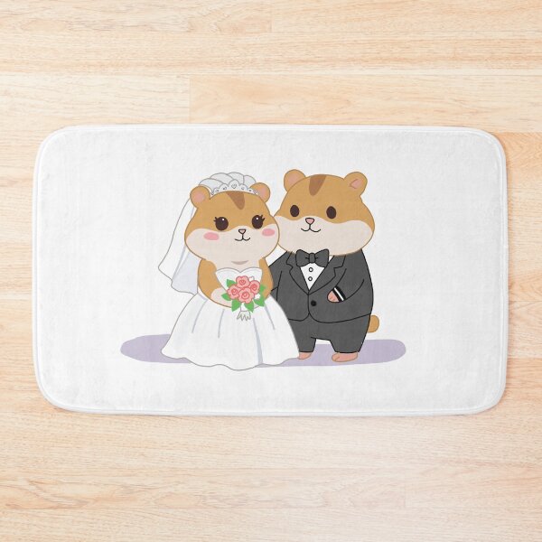 Item preview, Cute Hamster Wedding Couple Sticker- Kawaii Bride and Groom Hamster Illustration designed and sold by pn_terest.