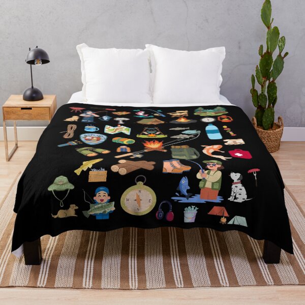Item preview, Ultimate Camping and Fishing Adventure Elements with Dogs - Outdoors Life Pattern designed and sold by paws-peaks-adv.