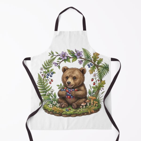 Item preview, Brown Bear and his Wild Berry Harvest in the Heart of the Undergrowth designed and sold by CHRIST5000.