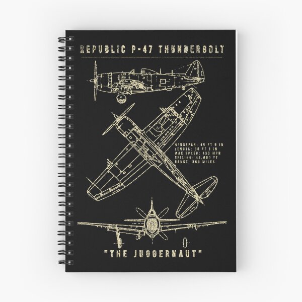 Item preview, Republic P-47 Thunderbolt – WWII Fighter Aircraft Blueprint designed and sold by zarshirts.