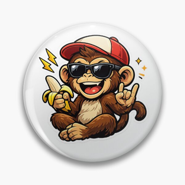 Item preview, Cool Monkey With Sunglasses Sticker designed and sold by Designvexo.
