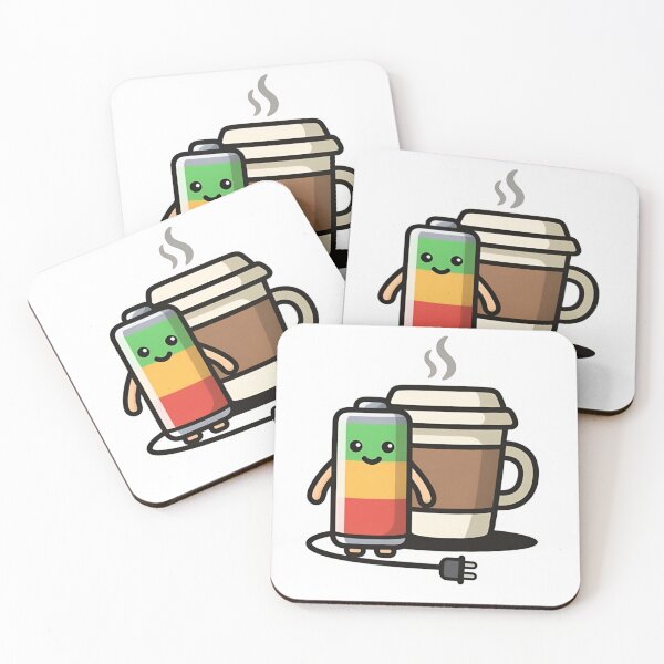 Item preview, Full Battery and Coffee Power Up - Funny Productivity Illustration designed and sold by ZYNORAworld.