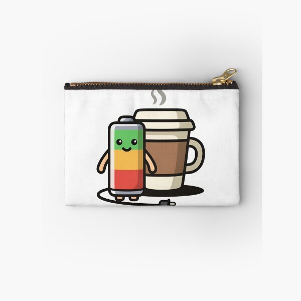 Item preview, Full Battery and Coffee Power Up - Funny Productivity Illustration designed and sold by ZYNORAworld.