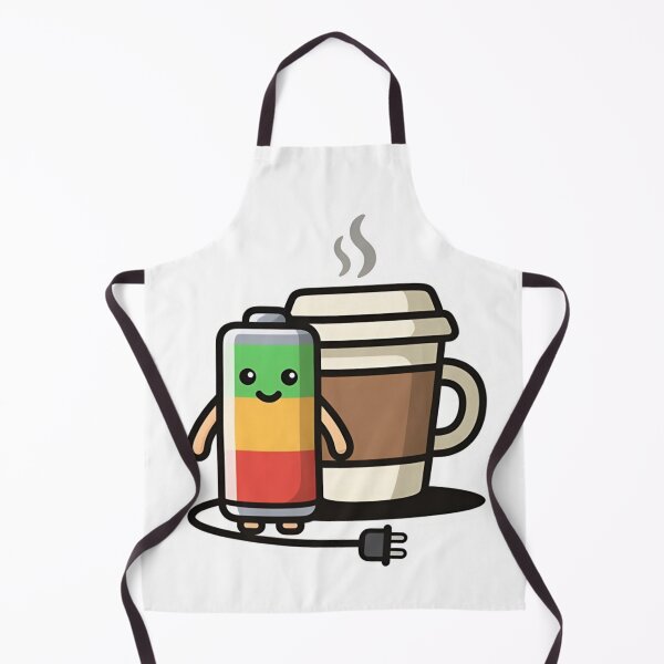 Item preview, Full Battery and Coffee Power Up - Funny Productivity Illustration designed and sold by ZYNORAworld.