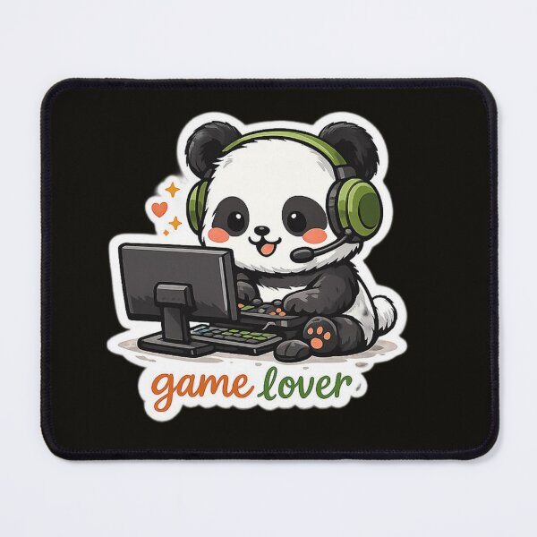 Item preview, Cute Panda Gamer Sticker – Game Lover Kawaii Gaming Design designed and sold by Trigart-art.