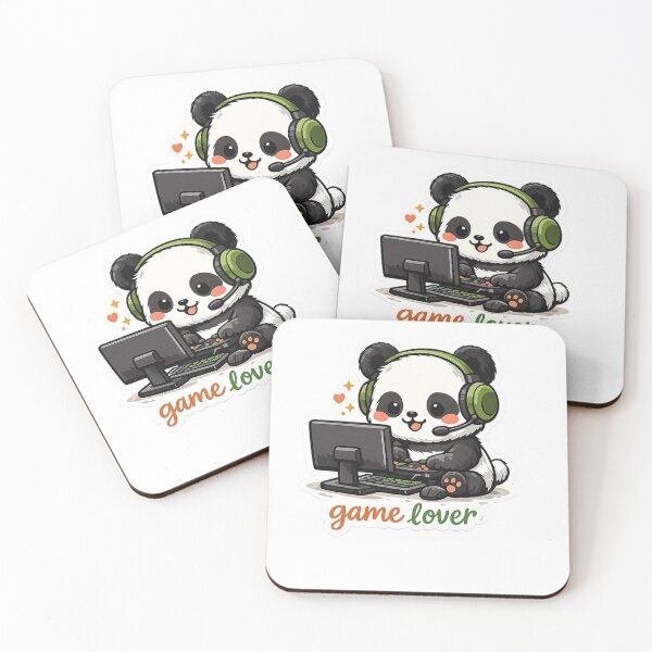 Item preview, Cute Panda Gamer Sticker – Game Lover Kawaii Gaming Design designed and sold by Trigart-art.