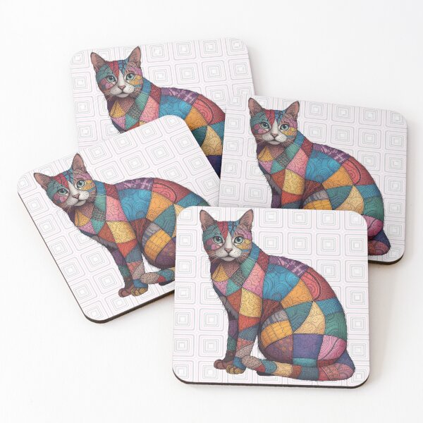 Item preview, Abstract Cat Sticker, Cat Wall Decor Art, Animal Magnet  designed and sold by colorleafz.