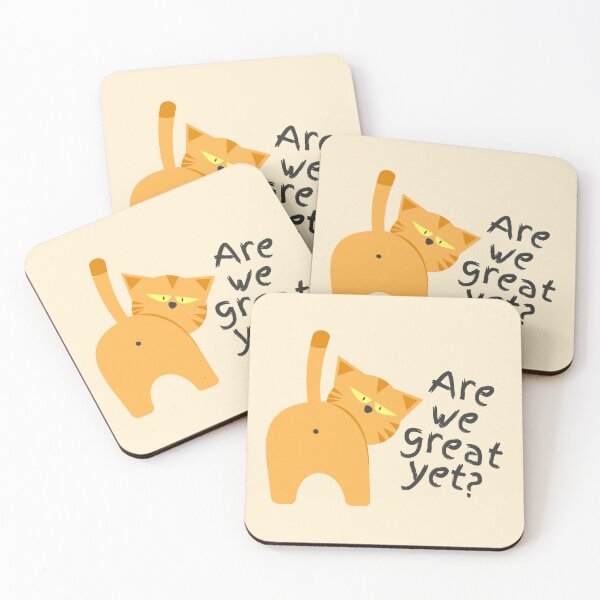 Item preview, Anti Trump Sarcastic Funny Cat Are We Great Yet Quote designed and sold by Artycom.