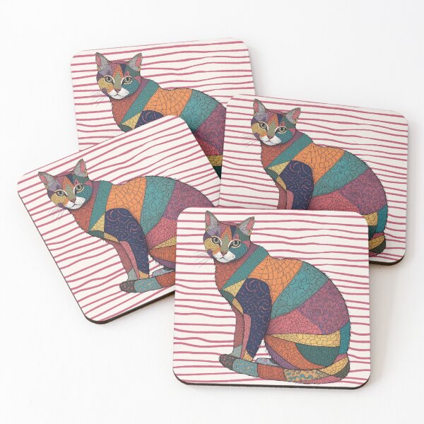 Item preview, Abstract Cat Sticker, Cat Wall Art, Animal Magnet  designed and sold by colorleafz.