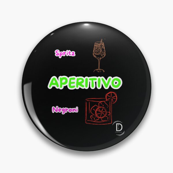 Item preview, El dilema italiano: Spritz o Negroni Aperitivo Neon Pop Black Version designed and sold by TheItaliandilemma.