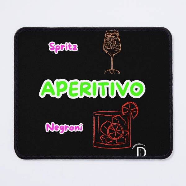 Item preview, The Italian Dilemma - Spritz or Negroni Aperitivo Neon Pop Black Version designed and sold by TheItaliandilemma.