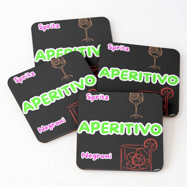 Item preview, The Italian Dilemma - Spritz or Negroni Aperitivo Neon Pop Black Version designed and sold by TheItaliandilemma.