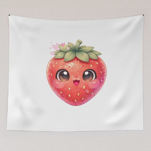 Item preview, Kawaii Strawberry Cute Food Character. designed and sold by Lylysun.