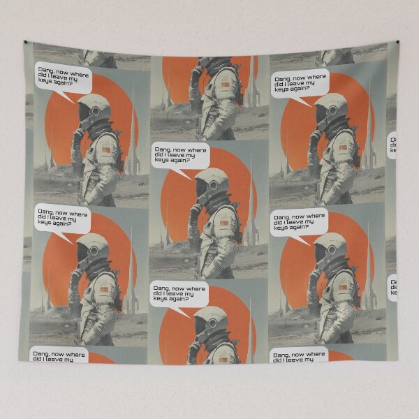 Item preview, Retro Space Oops: Astronaut Locked Out on Mars designed and sold by Ignorant-Artist.