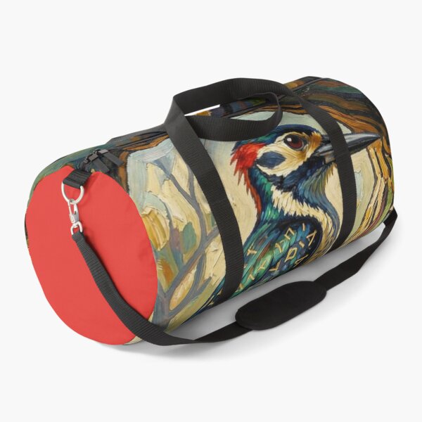 Item preview,  Mystical Woodpecker at Sunset – Runic Feathers and Painterly Forest Magic in Vivid Colors designed and sold by FotoworldEdel.