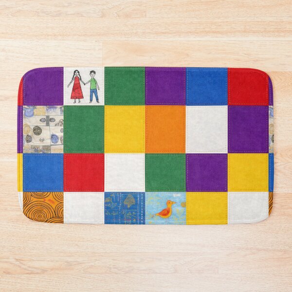 Item preview, A colorful patchwork quilt designed and sold by Ratatosk-AI.