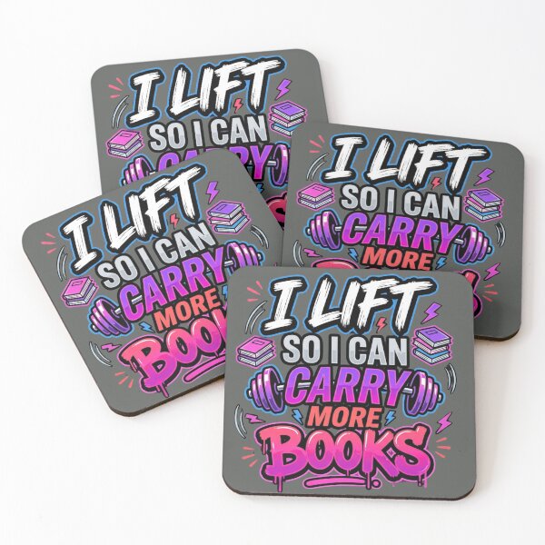 Item preview, I Lift So I Can Carry More Books Funny Book Lover Shirt Design designed and sold by memonto.