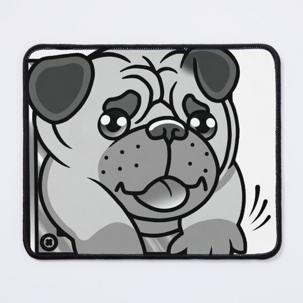 Item preview, Cute Pug Peeking Out Sticker Art designed and sold by D!ego.
