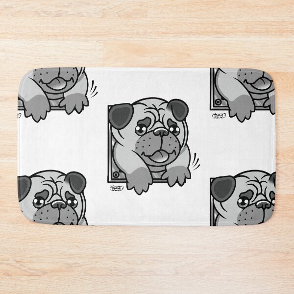 Item preview, Cute Pug Peeking Out Sticker Art designed and sold by D!ego.