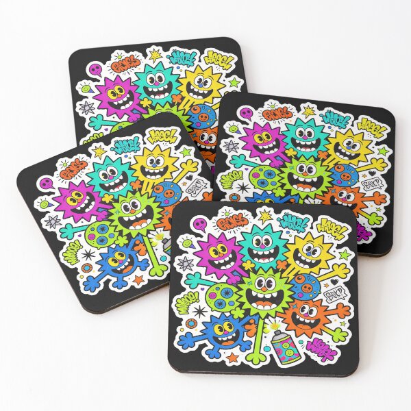 Item preview, Neon Graffiti Monsters – Street Art Pop Art Cartoon designed and sold by PLUSHIWORLDtm.