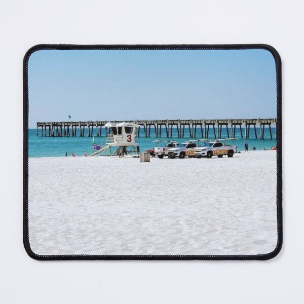 Item preview, Summer Day on the Beach: Lifeguard Station and Long Pier designed and sold by Willy1919.