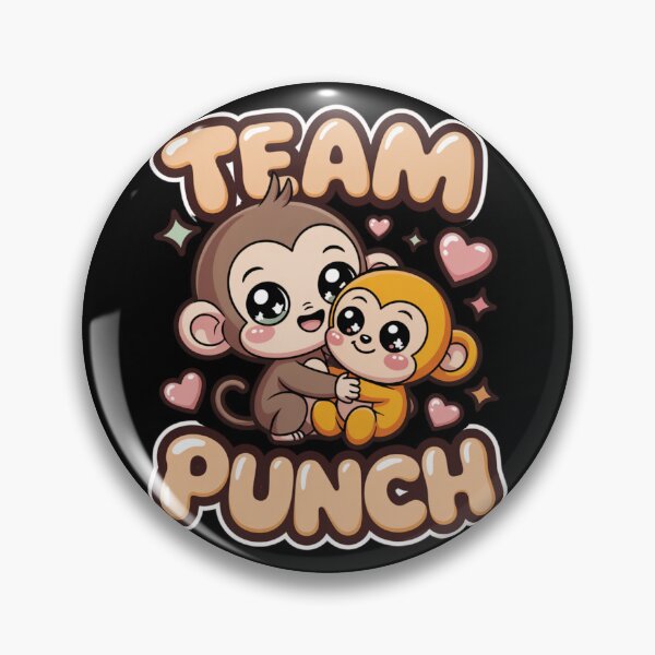 Item preview, Team Punch – Kawaii Brown Monkey Mama Hugging Tiny Golden Baby Tee designed and sold by DarylWelsh2024.