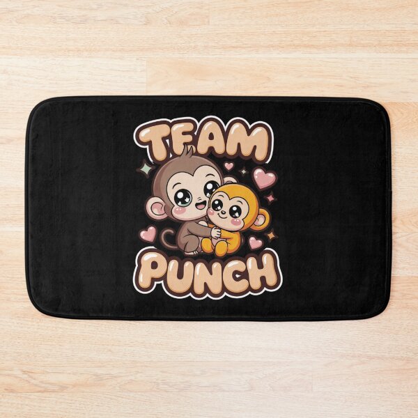 Item preview, Team Punch – Kawaii Brown Monkey Mama Hugging Tiny Golden Baby Tee designed and sold by DarylWelsh2024.