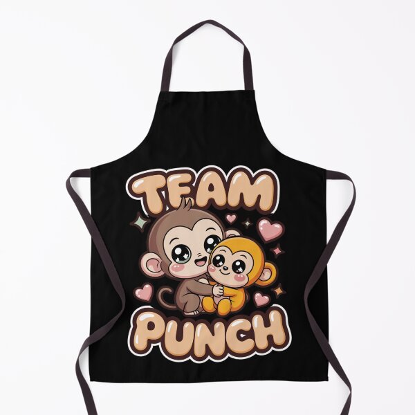 Item preview, Team Punch – Kawaii Brown Monkey Mama Hugging Tiny Golden Baby Tee designed and sold by DarylWelsh2024.