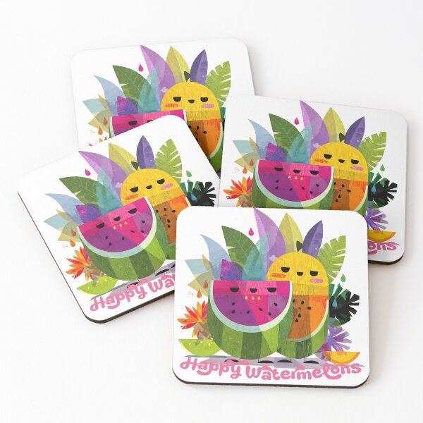 Item preview, Happy Watermelons – Cheerful Fruit Friends designed and sold by ForeverPrintsOK.