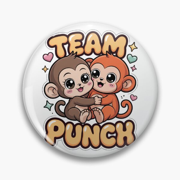 Item preview, Team Punch – Kawaii Brown & Rust Orange Monkey Best Friends Yellow Gradient Sticker Tee | BFF Shirt designed and sold by DarylWelsh2024.