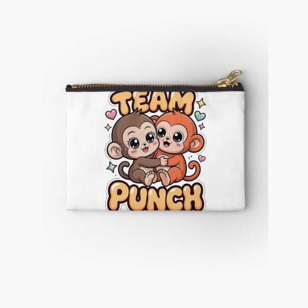 Item preview, Team Punch – Kawaii Brown & Rust Orange Monkey Best Friends Yellow Gradient Sticker Tee | BFF Shirt designed and sold by DarylWelsh2024.