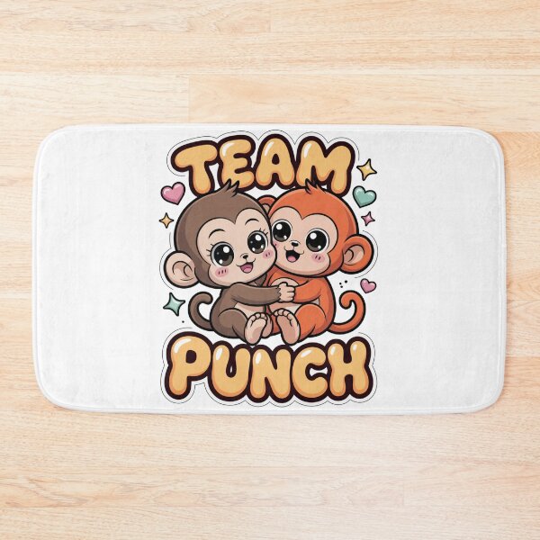 Item preview, Team Punch – Kawaii Brown & Rust Orange Monkey Best Friends Yellow Gradient Sticker Tee | BFF Shirt designed and sold by DarylWelsh2024.