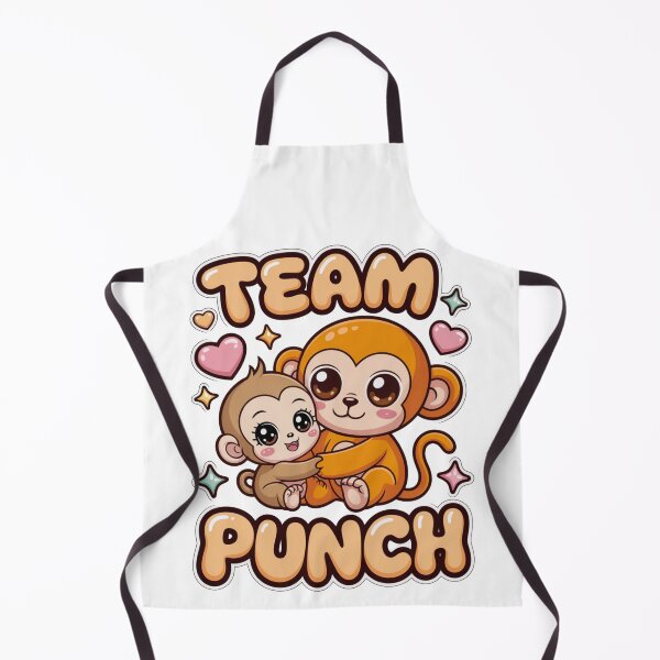 Item preview, Team Punch – Kawaii Golden Mama Monkey Holding Baby Girl with Lashes Peach Sticker Graphic Tee designed and sold by DarylWelsh2024.